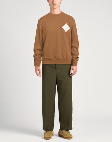 Man Sweatshirt Brown Size M Polyester, Cotton, Polyamide