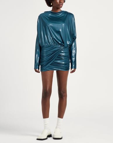 Woman Mini dress Deep teal Size 4 Polyester, Elastane