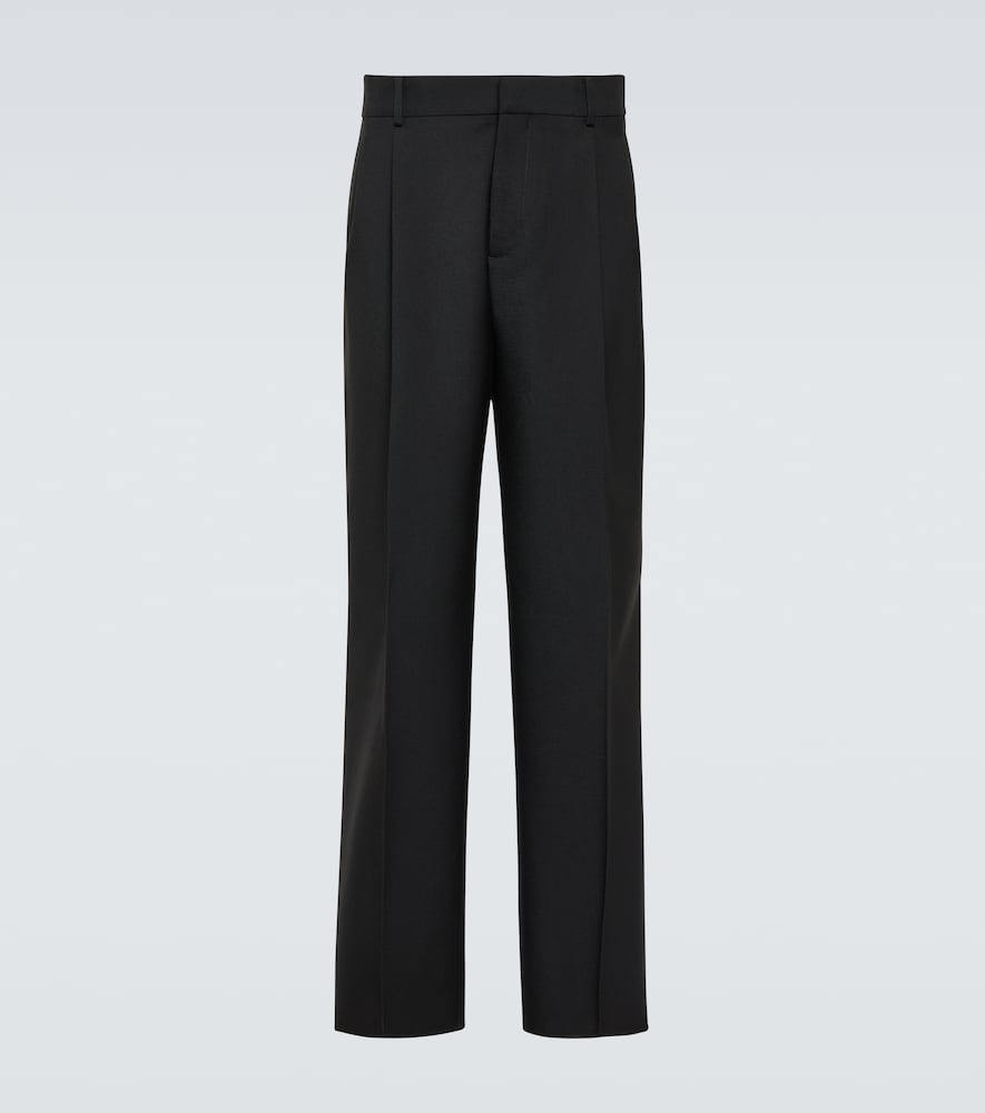 Wool slim pants