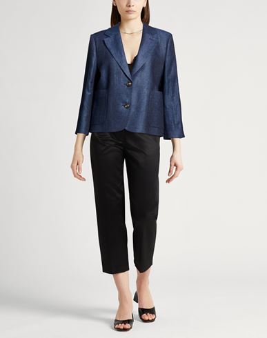 Easy Woman Blazer Navy Size 6 Linen