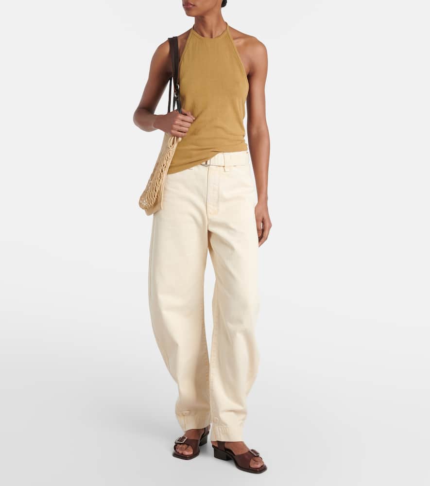 Lemaire Knitted halterneck cotton top