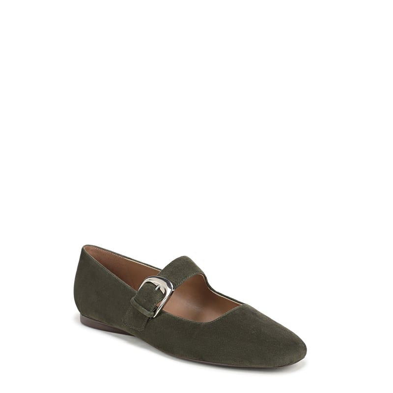 Women's Cosmic Mary Jane Flat Shoes (Cactus Clay Green Suede)