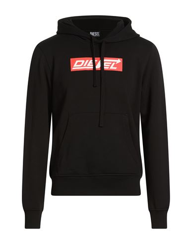 Man Sweatshirt Black Size M Cotton, Elastane