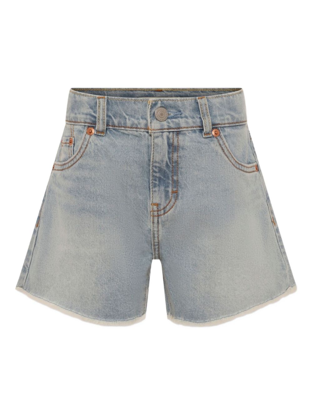 High-waisted denim shorts - Blue