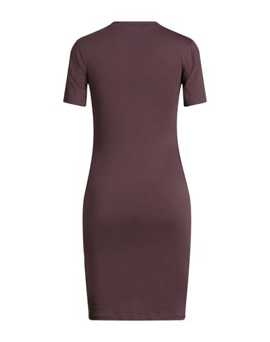 Woman Mini dress Dark purple Size S Cotton, Elastane