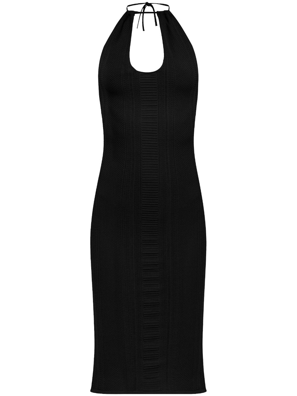 Knitted midi dress - Black