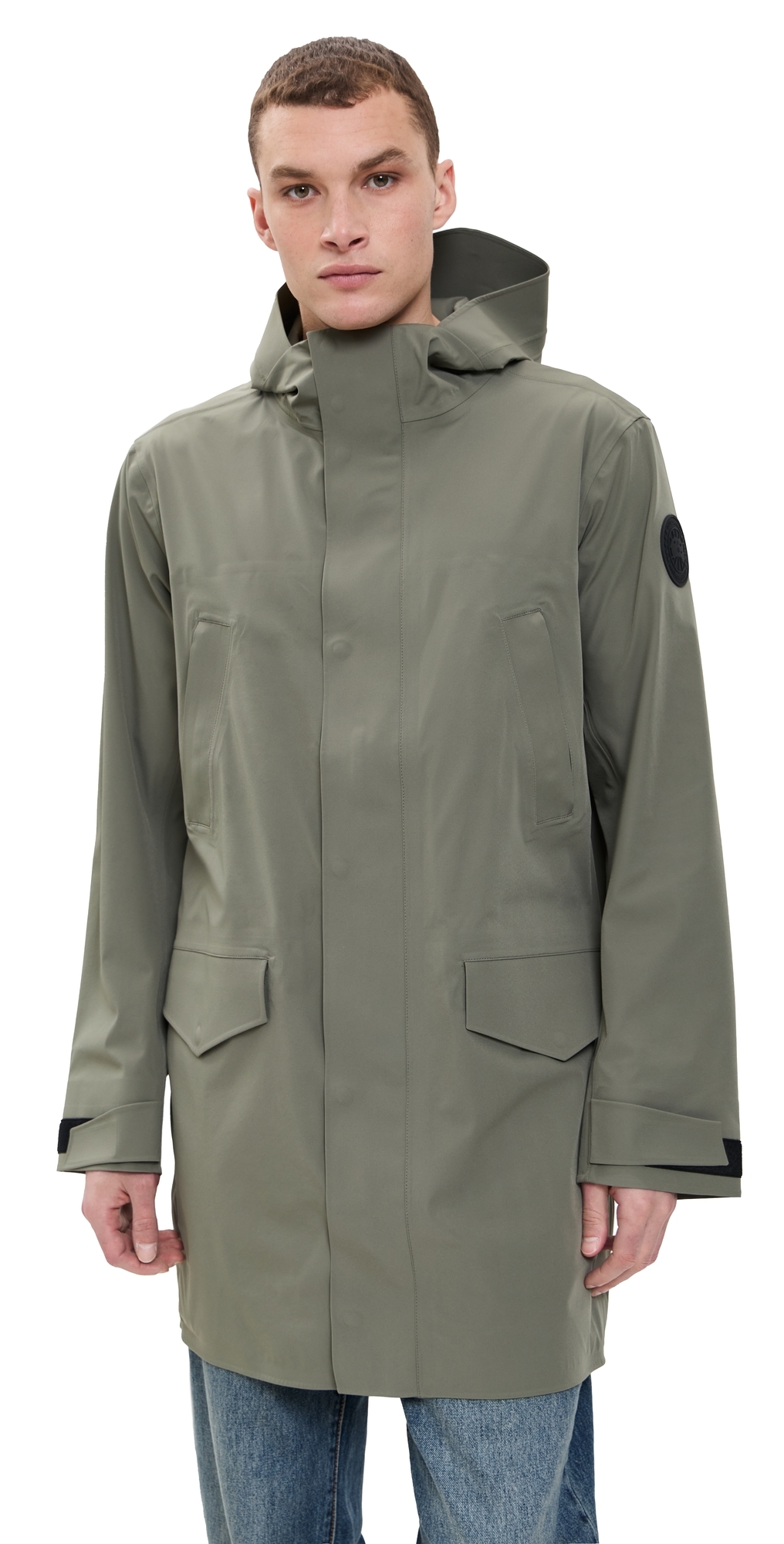 Canada Goose Black Disc Barclay Rain Jacket Smokey Sage