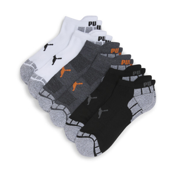 PUMA Men's Half Terry Low-Cut Socks 6 Pairs in Grey