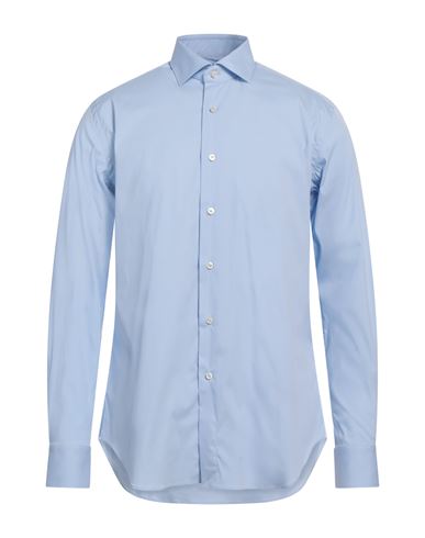 Man Shirt Sky blue Size 15 ½ Cotton, Polyamide, Elastane