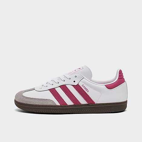 Big Kids Originals Samba OG Casual Shoes in Footwear White/Real Magenta/Gum