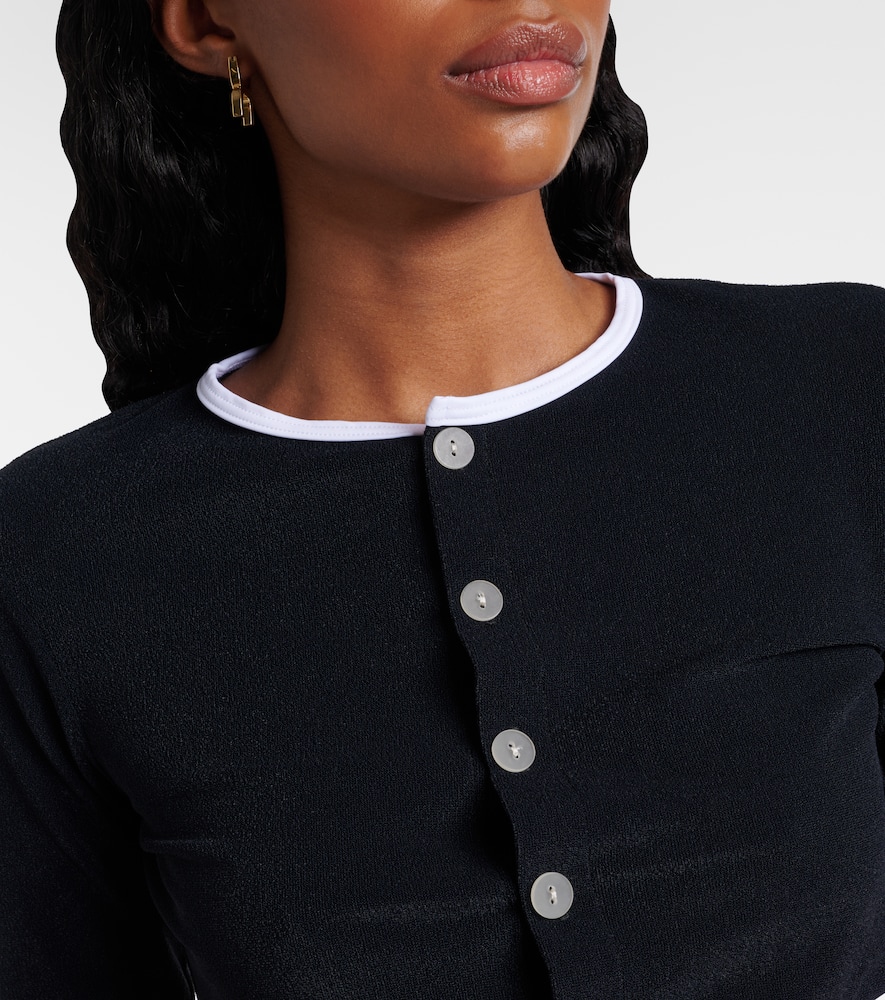 Terry cropped cardigan
