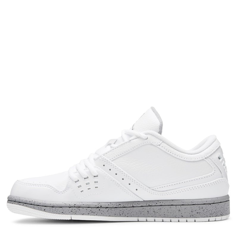 Men's 1 Flight Low Sneakers (White/Grey)