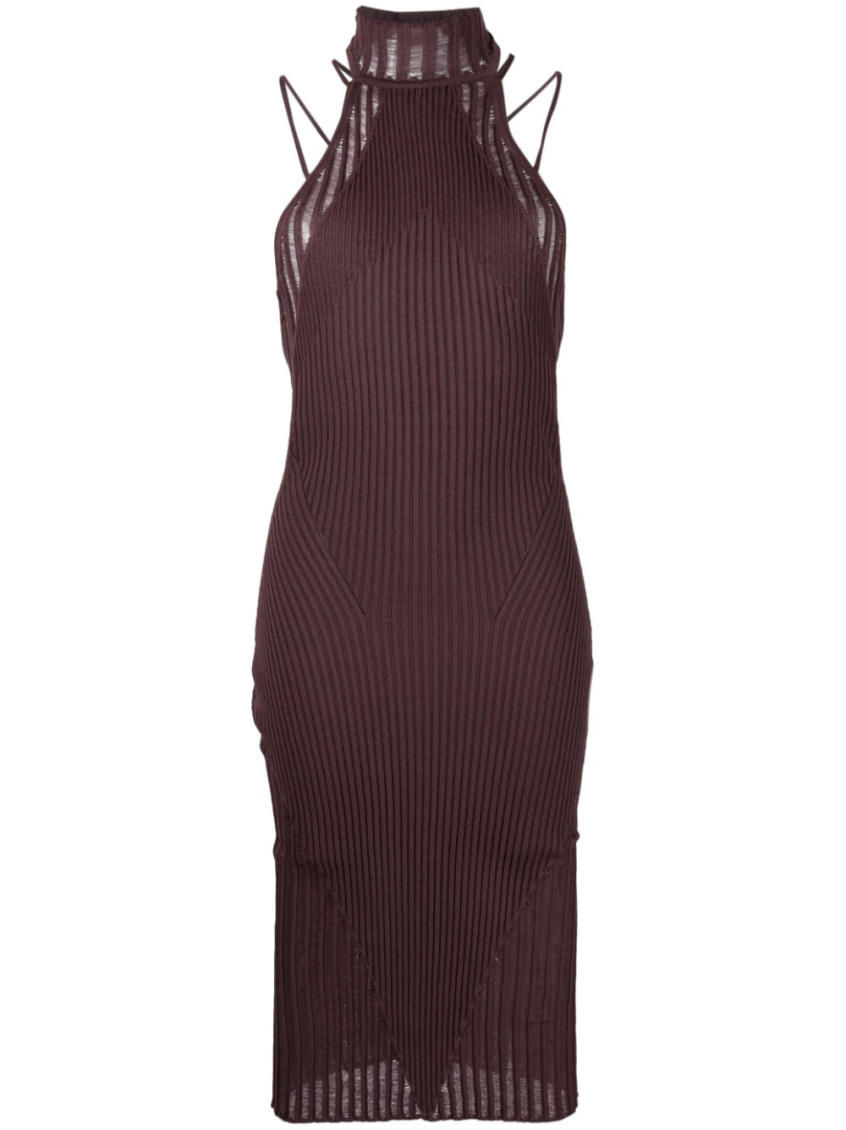 - Ribbed Midi Dress
