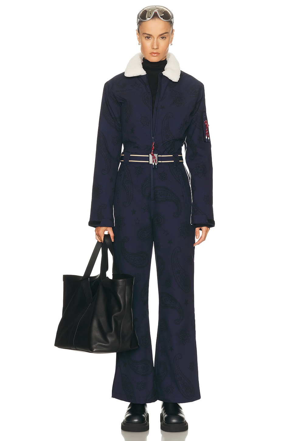 THE UPSIDE Nakuba Kiki Ski Suit in Navy. L. Also in M, S