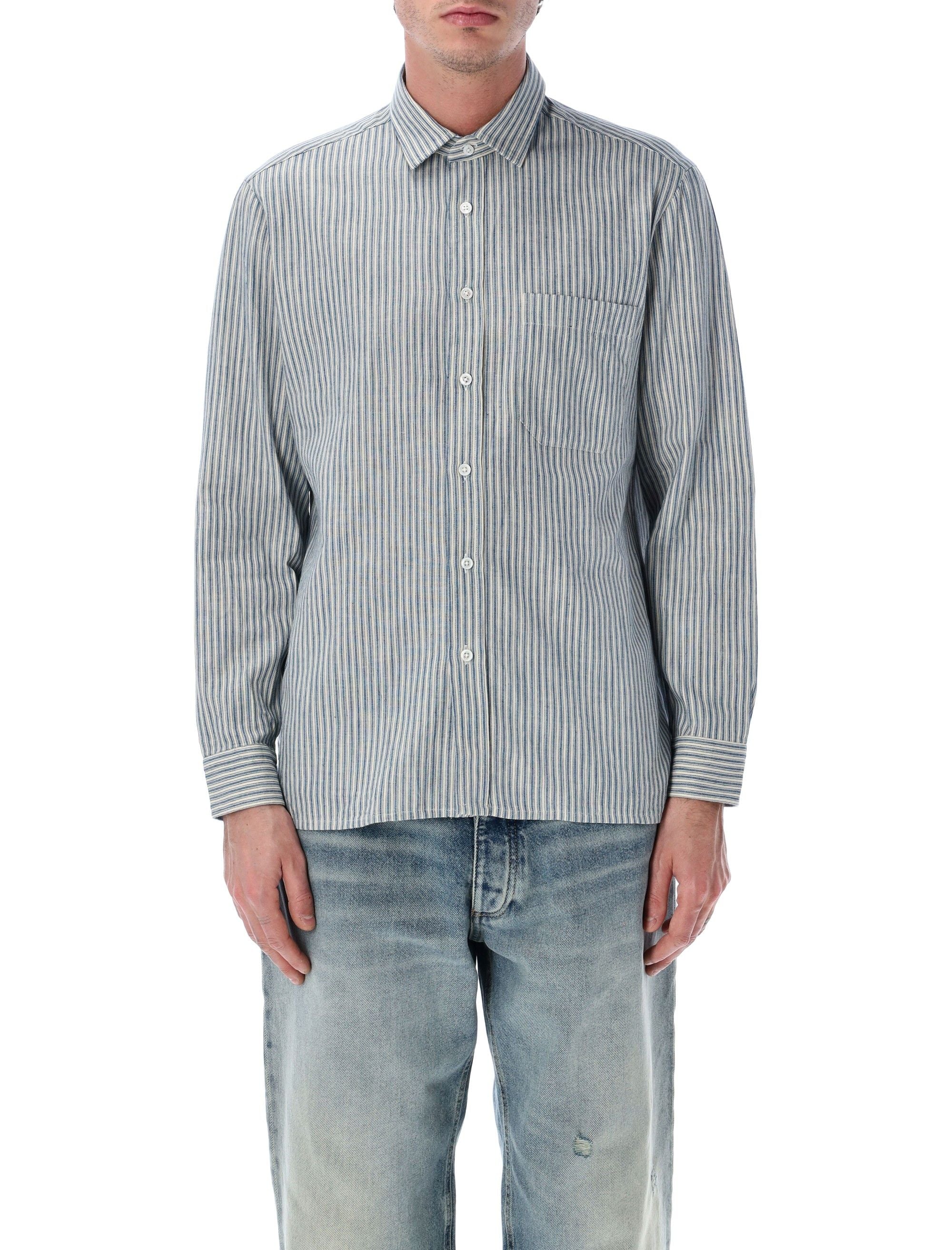 Tahiti Striped Cotton Button-Down Shirt