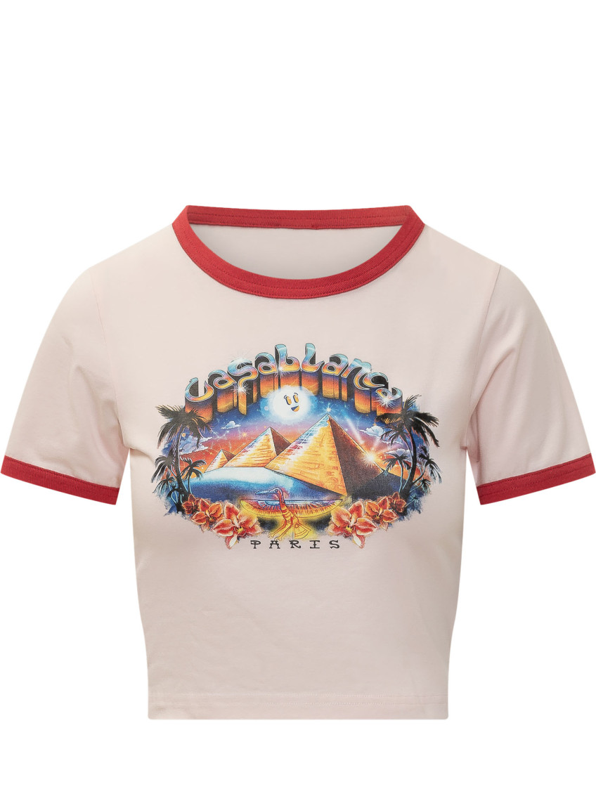 Pink Graphic Crew Neck T-Shirt