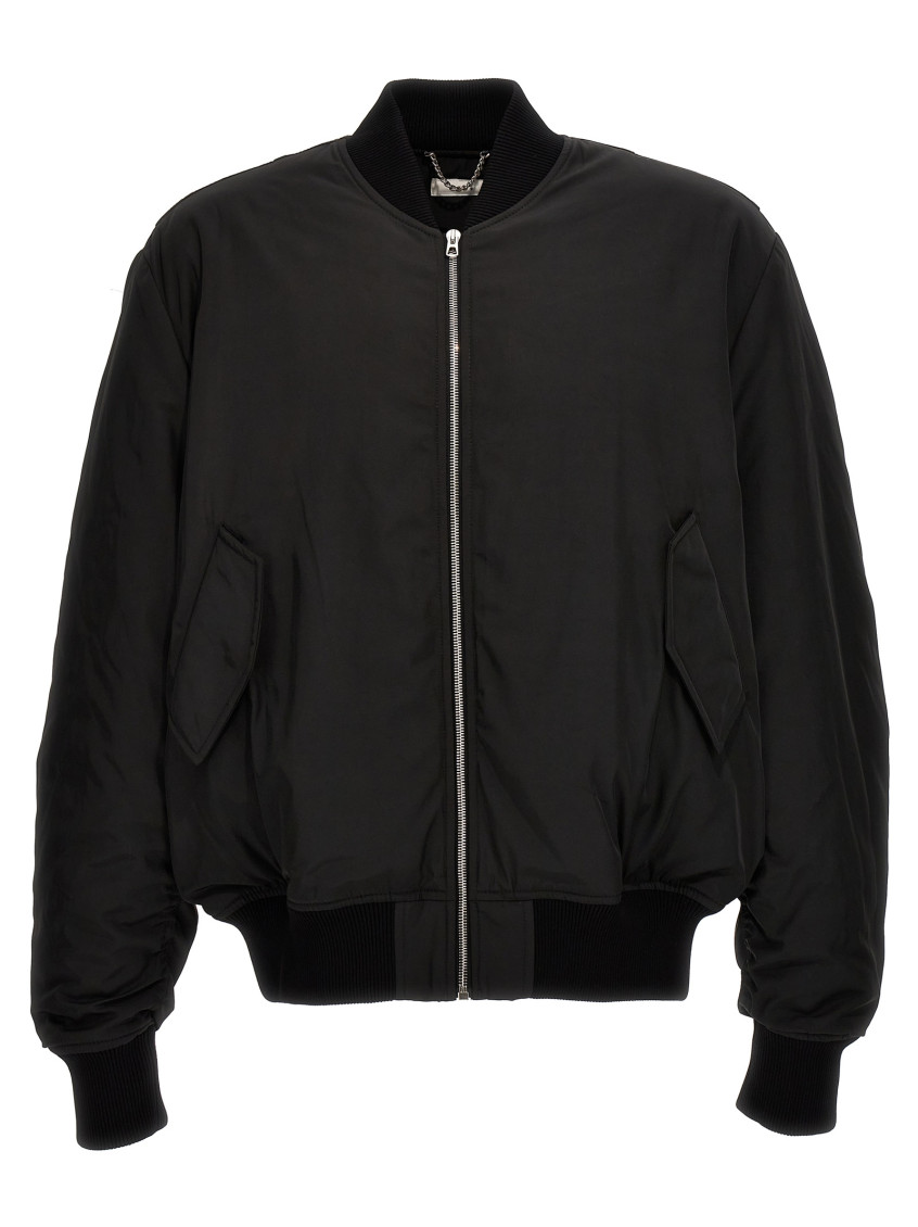 -Nylon Bomber Jacket Giacche Nero-Uomo