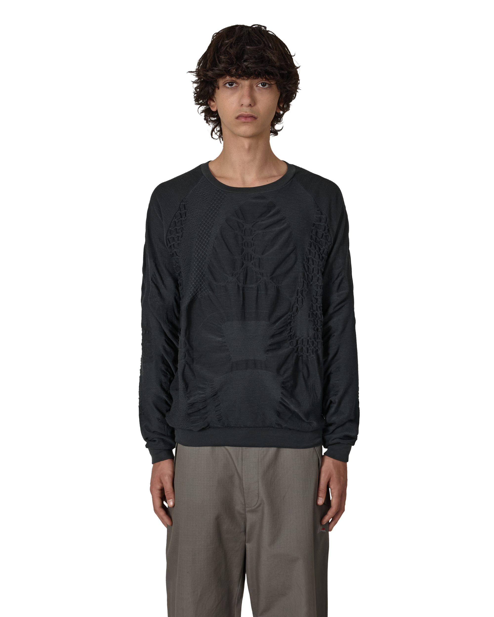 ROA Wama 3d Seamless Long Sleeve Black Sweatshirts Male