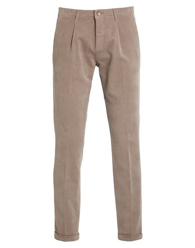 Man Pants Taupe Size 38 Cotton, Elastane
