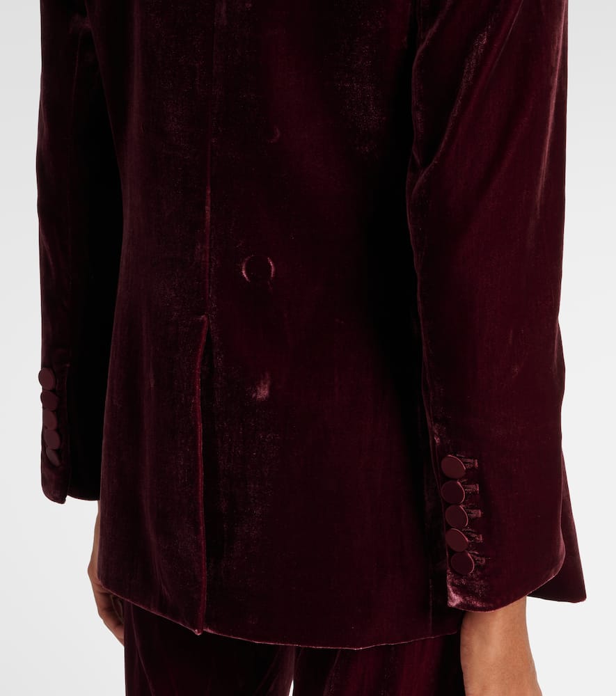 Veronica Beard Ellette double-breasted velvet blazer