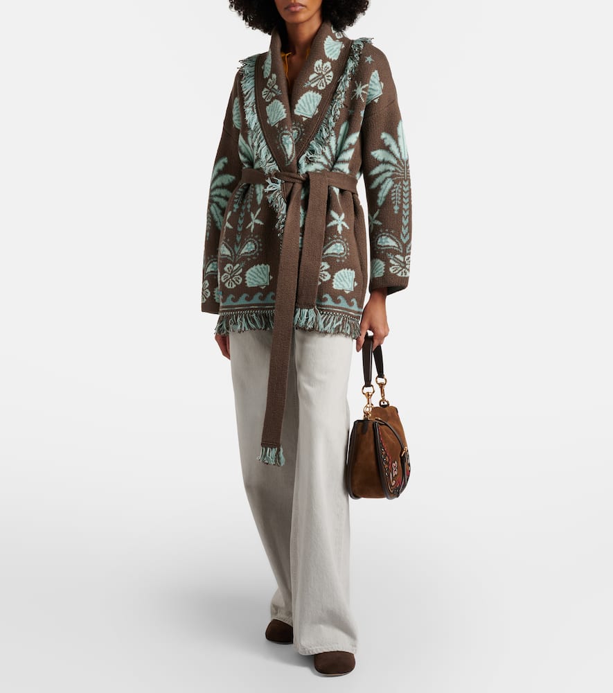 Echoes Of The Island wool and cotton cardigan