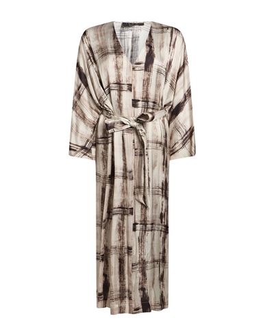Woman Midi dress Taupe Size 10 Viscose