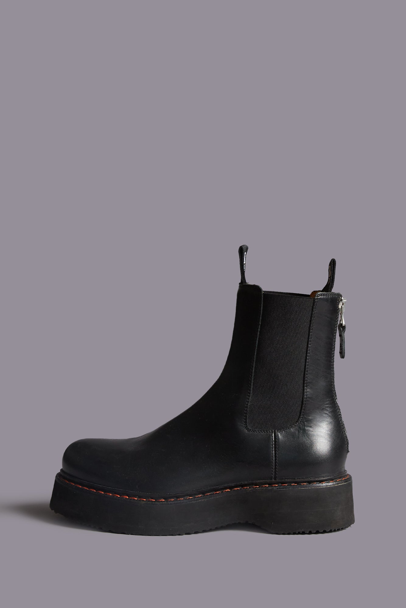 R13 Single Stack Chelsea Boot - Black