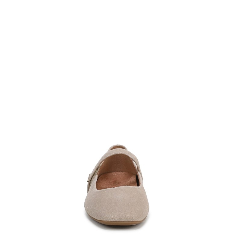 Women's Alameda Mary Jane Flat Shoes (Lucid Beige Waxed Suede)
