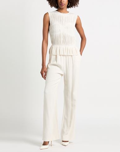 Woman Jumpsuit Off white Size 6 Viscose, Acetate, Silk
