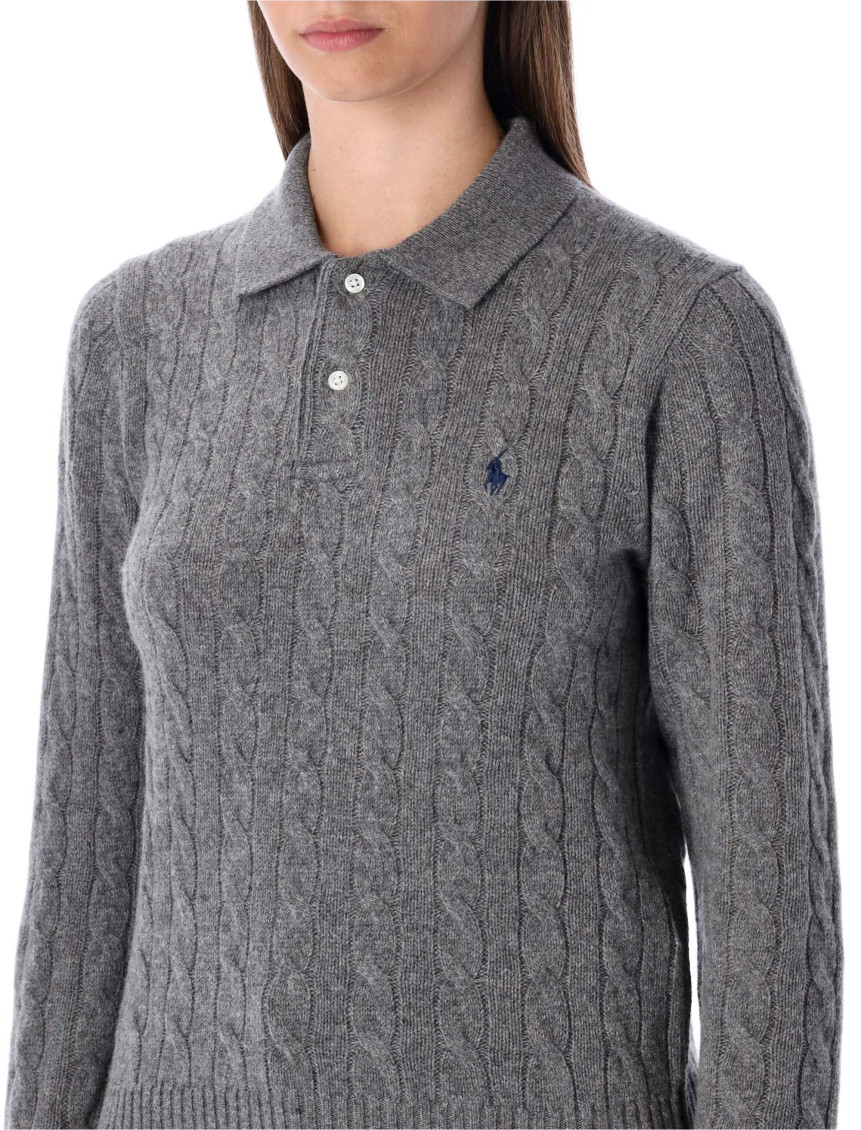 Grey Cable-knit Sweater