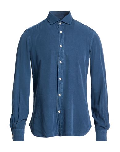 Man Shirt Navy Size 15 ½ Lyocell