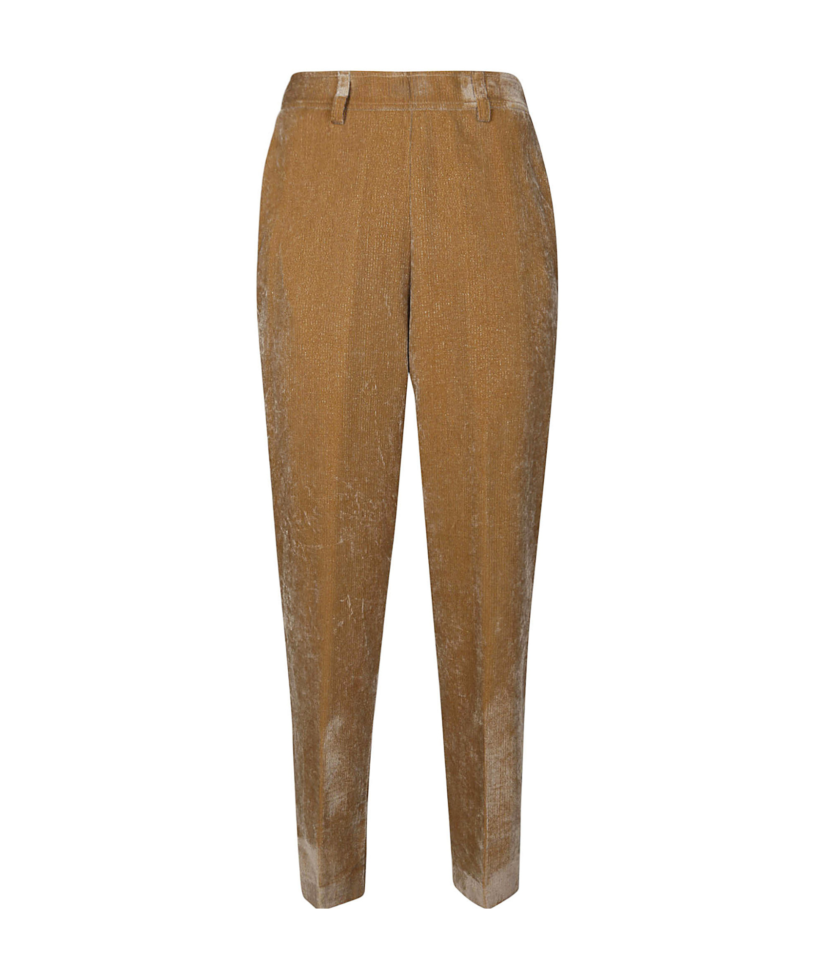 Back stretch suede silk pants