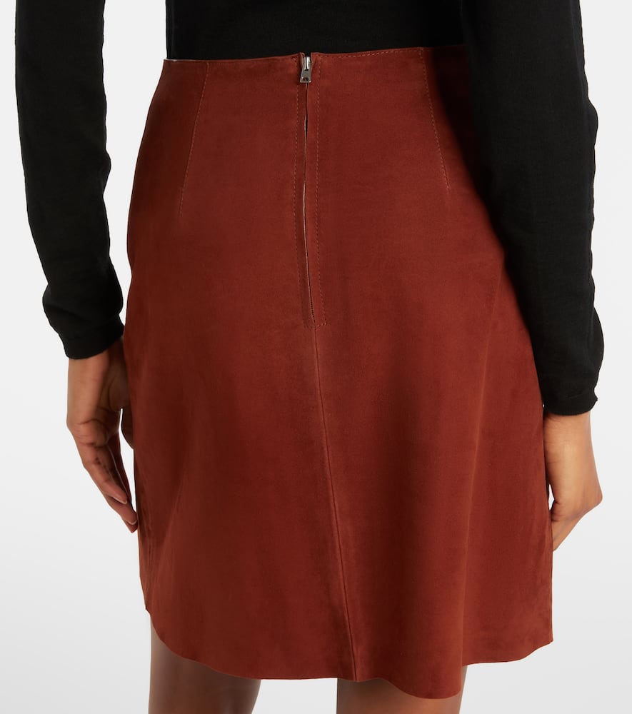 Suede miniskirt
