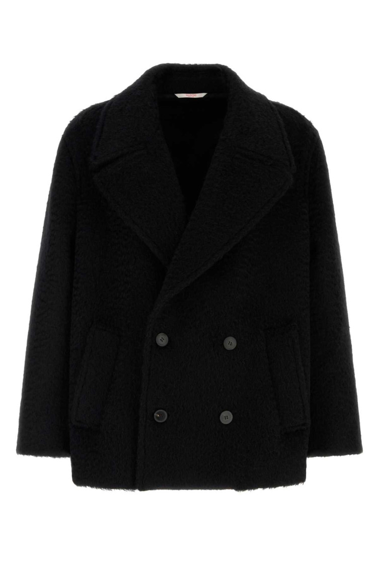 Slate Mohair And Wool Coat