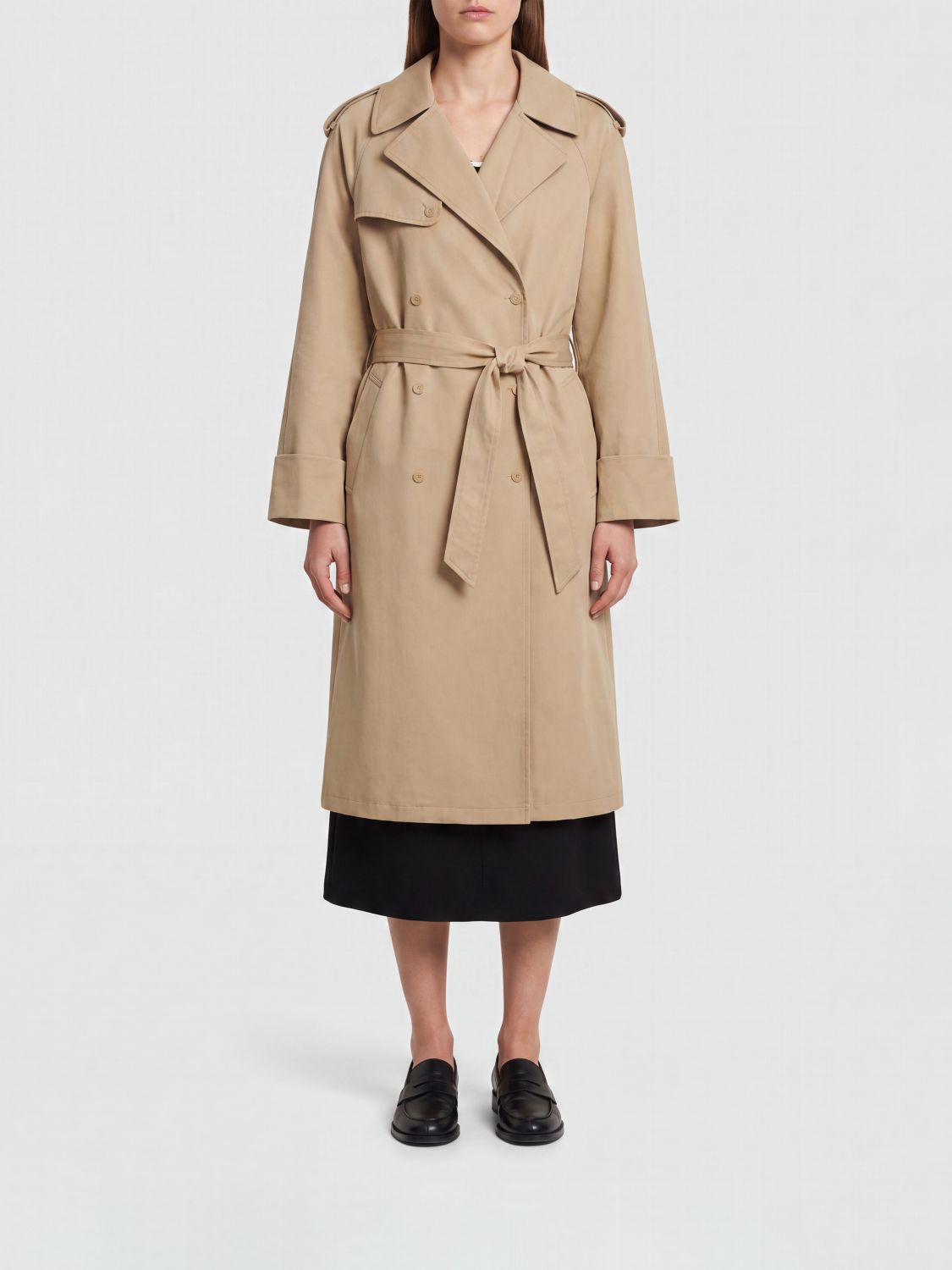 Coats Camel Cotton Polyester - Women