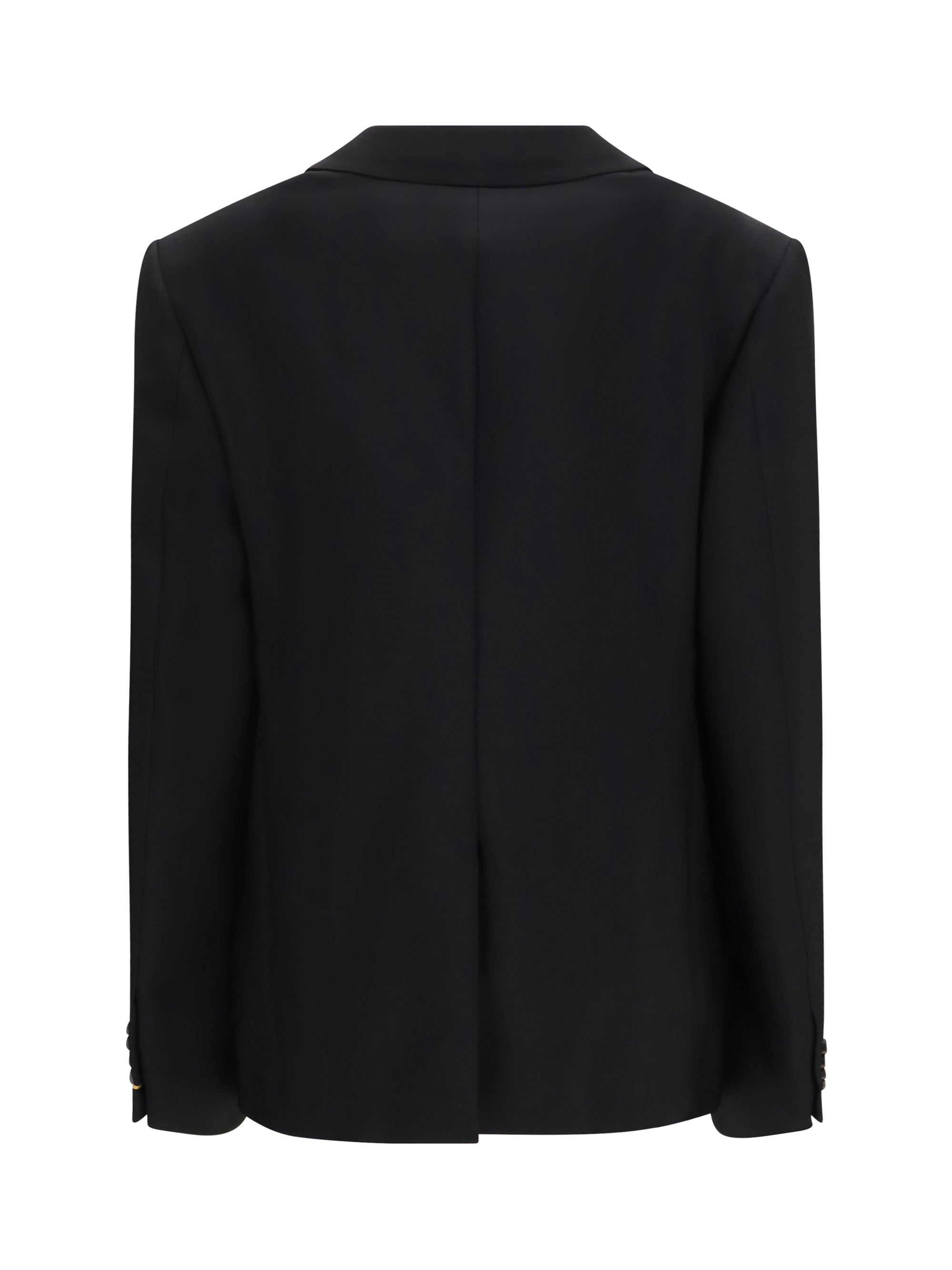 Kid Mohair Single-Breasted Blazer — Black