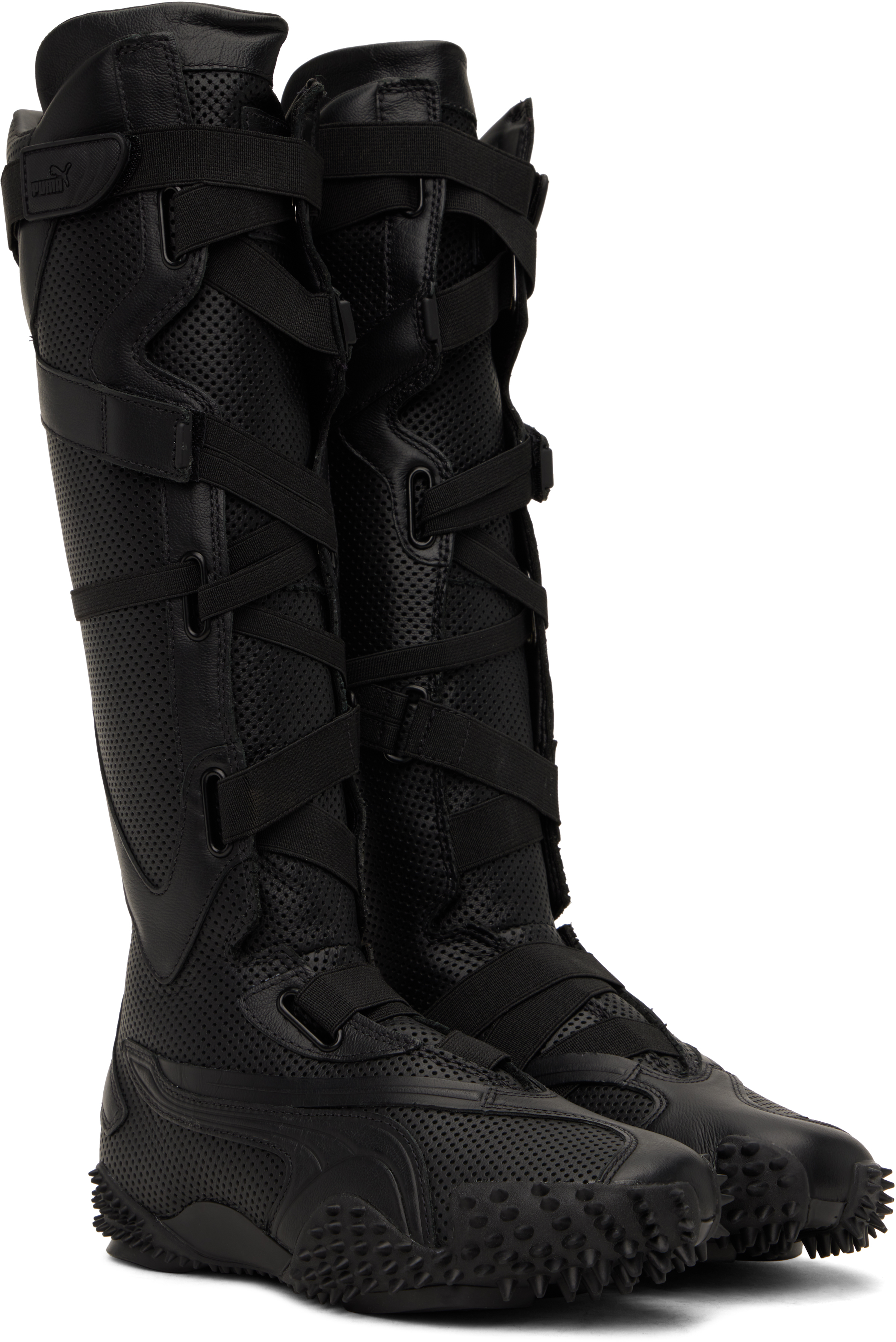 PUMA Black Mostro Leather Tall Boots