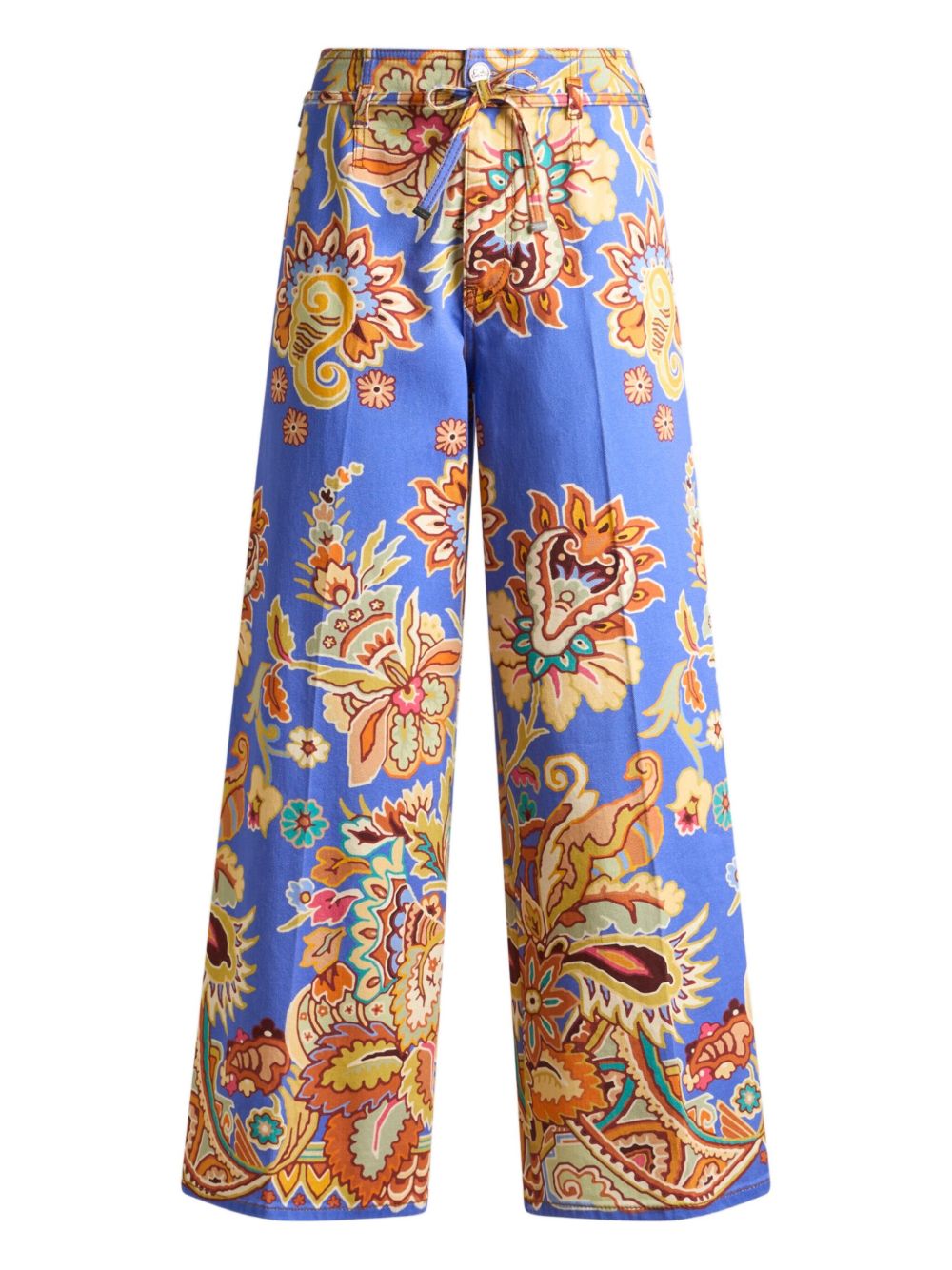 ETRO printed belted trousers - Blue