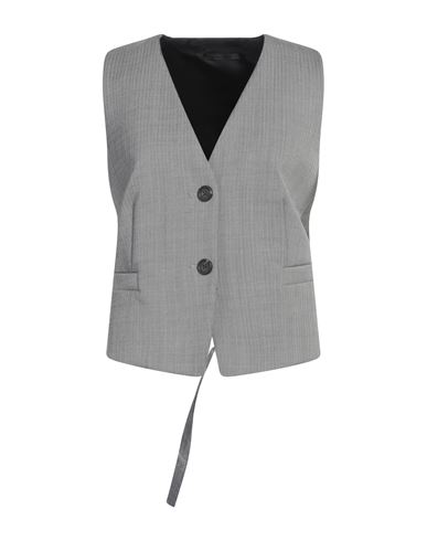 Helmut Lang Woman Tailored Vest Black Size 8 Wool, Polyester, Elastane