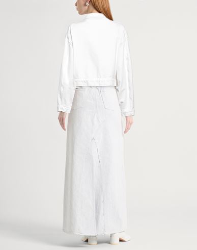 Woman Denim outerwear White Size S Cotton