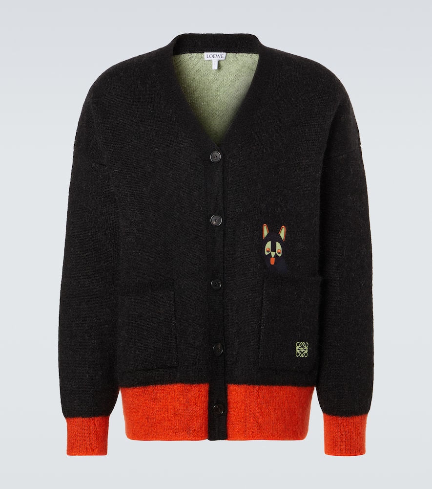 X Louis Wain mohair-blend cardigan