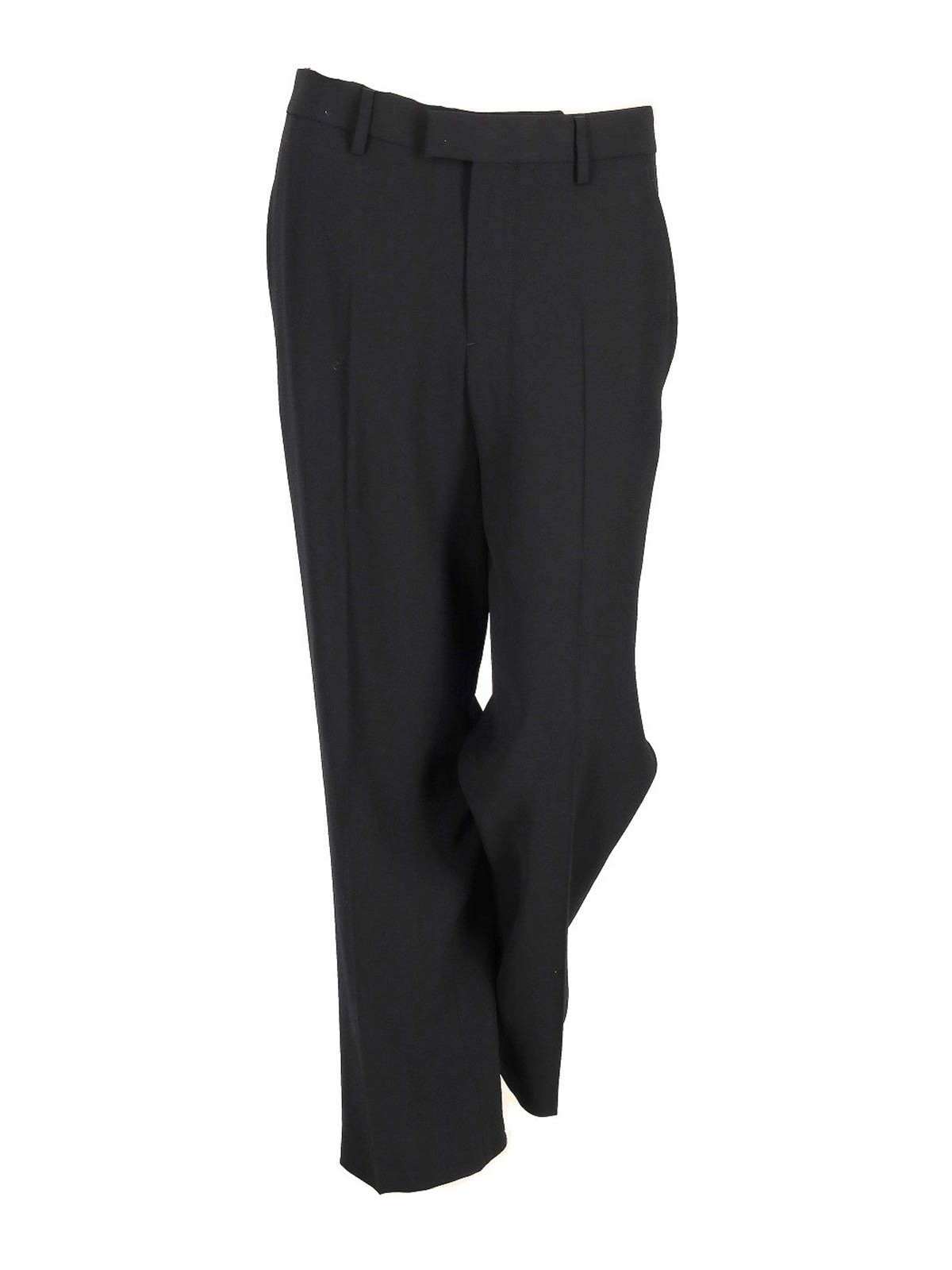 Cropped Trousers Viscose Wool Twil