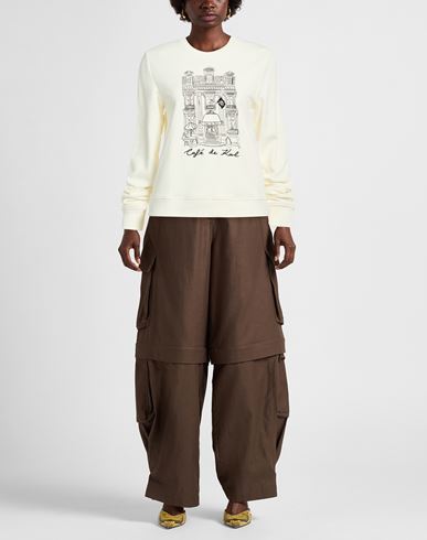 Woman Sweatshirt Ivory Size S Organic cotton