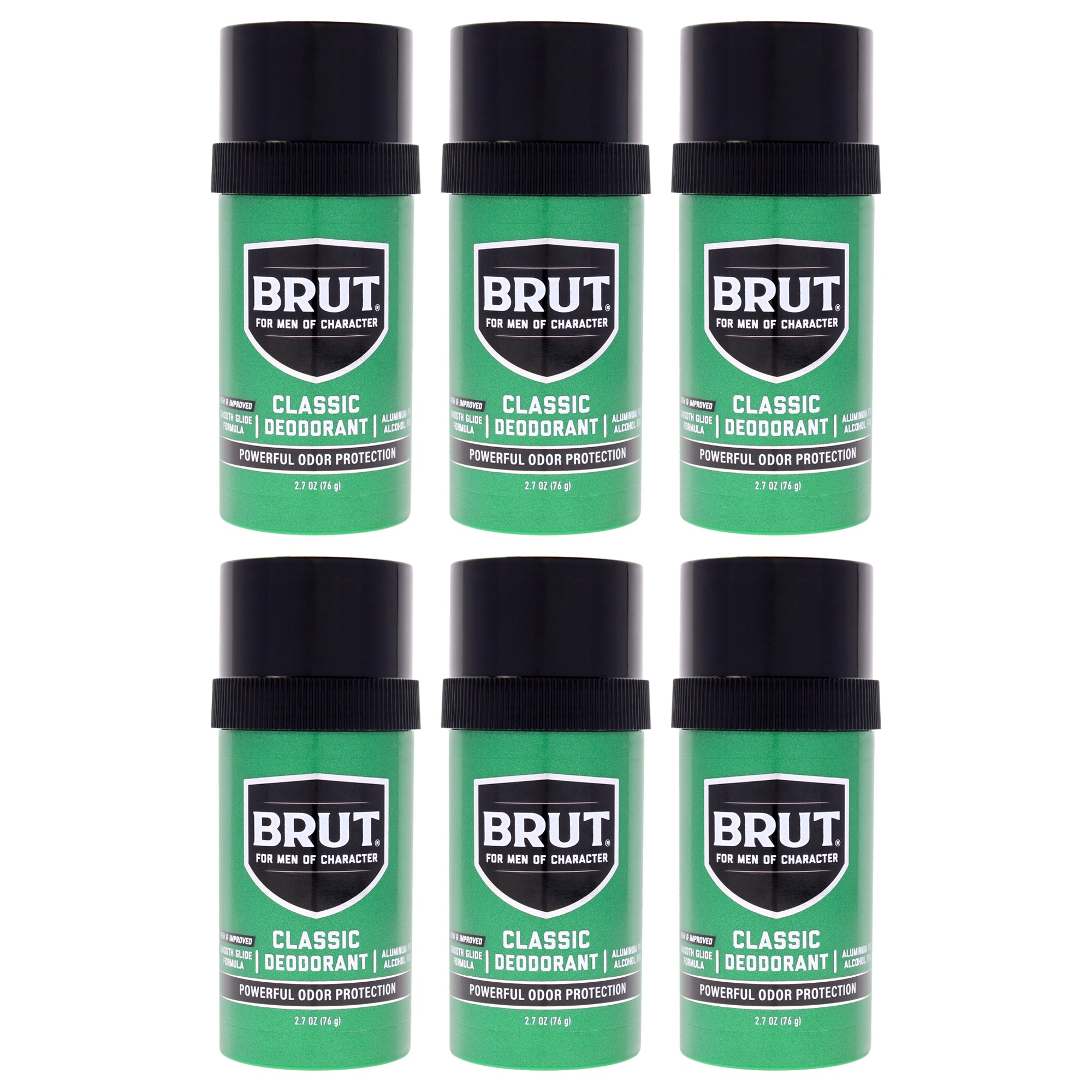 Brut by for Men - 2.5 oz Deodorant Stick - Pack of 6