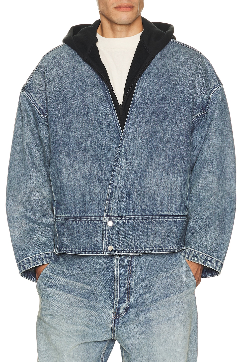 Fear of God Denim Lapelless Jacket in Blue