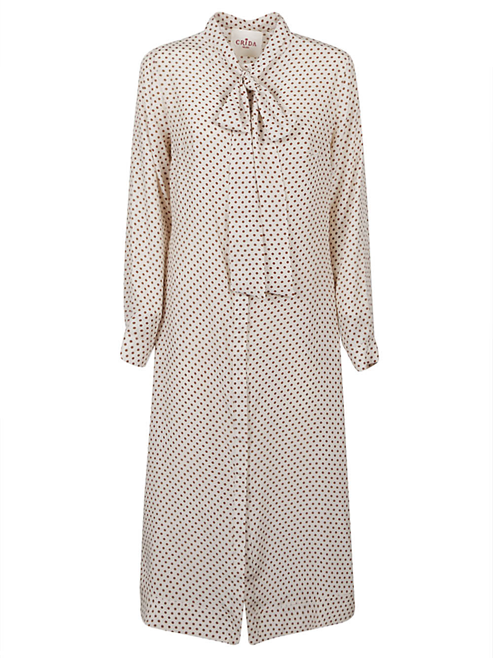 Polka Dot Silk Midi Dress