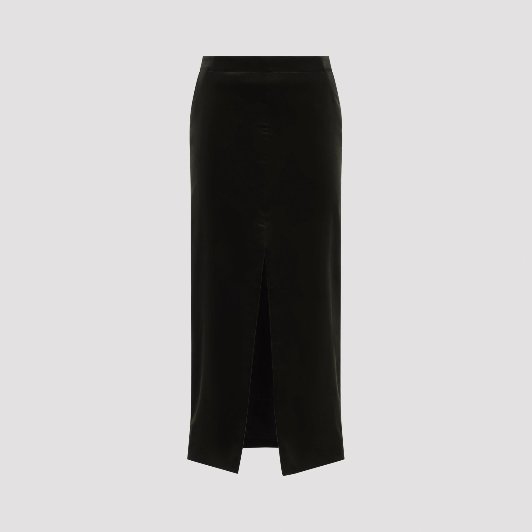 Mid-Waist Angle-Length Cotton Skirt