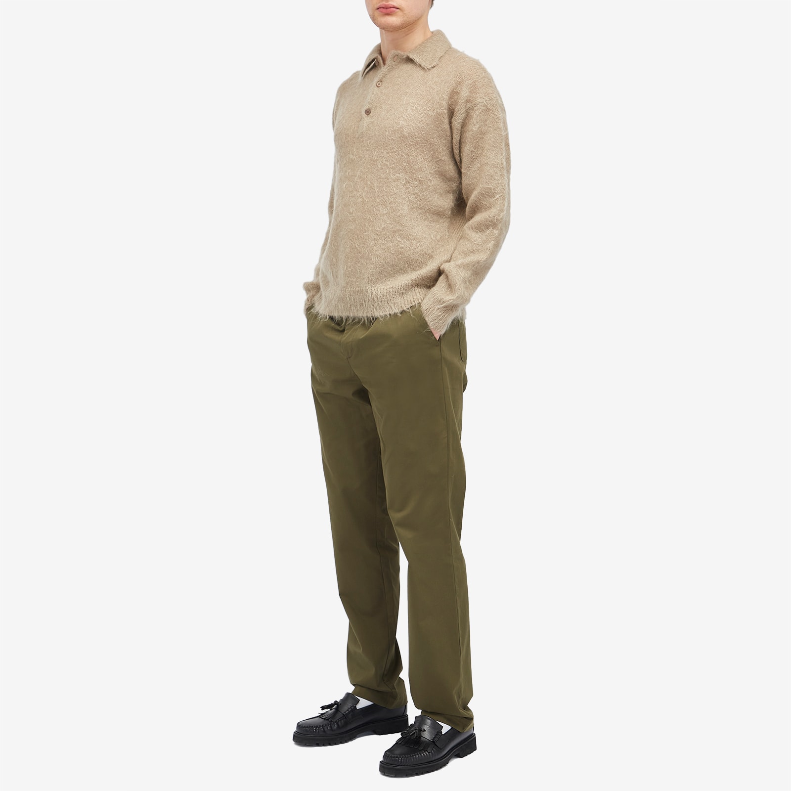 Men's Drawstring Trousers in Green