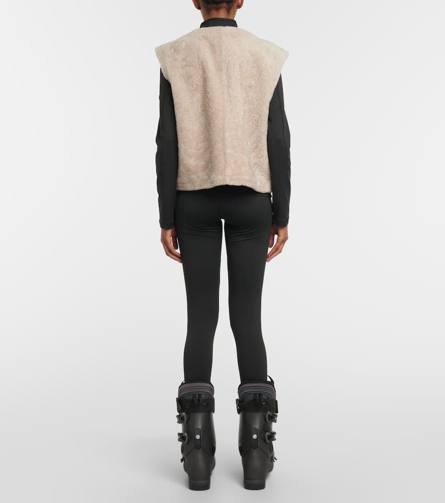Sleeveless shearling vest