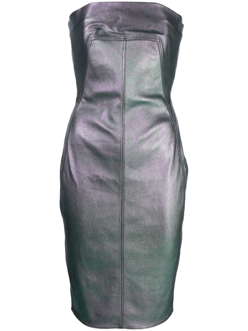 Iridescent bustier minidress - Purple